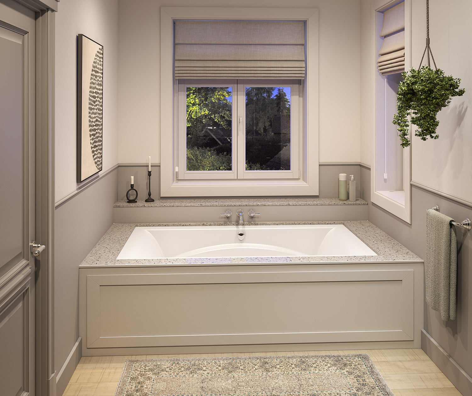 Optik 7242 Acrylic Undermount Center Drain Bathtub in White - Plumbing Market