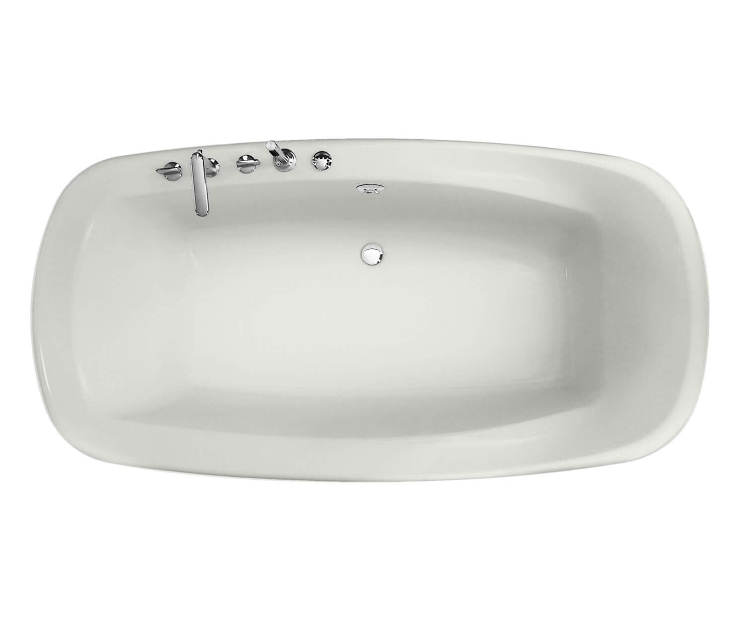 Eterne 7242 Acrylic Drop-in Center Drain Bathtub in White - Plumbing Market