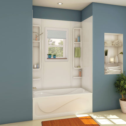 Finesse 80 61 x 34 Acrylic Glue up Five-Piece Tub Wall Surround in White - Plumbing Market