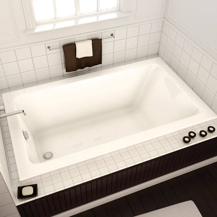 Pose 6032 Acrylic Drop-in End Drain Bathtub in White - Plumbing Market