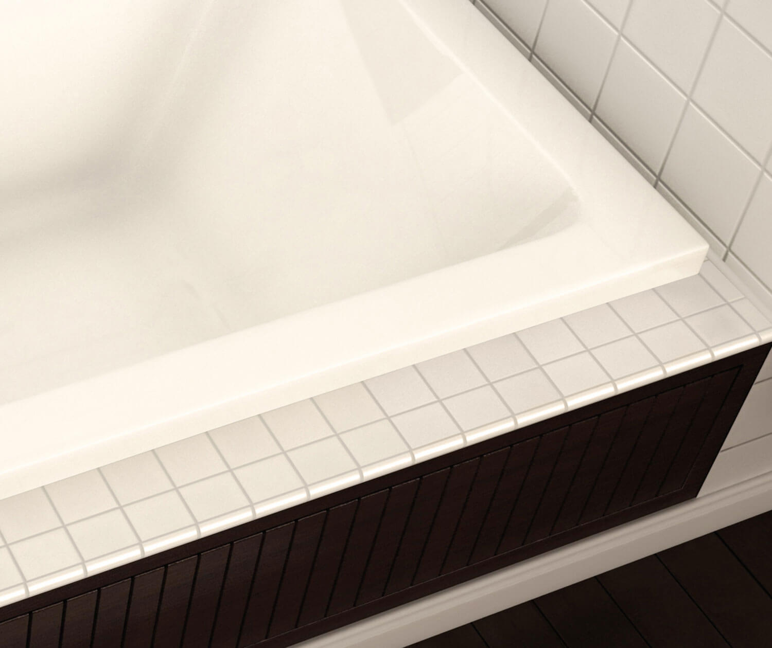 Pose 6636 Acrylic Drop-in End Drain Bathtub in White - Plumbing Market