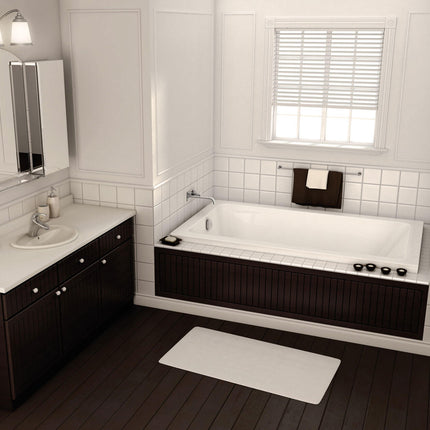 Pose 7242 Acrylic Drop-in End Drain Bathtub in White - Plumbing Market