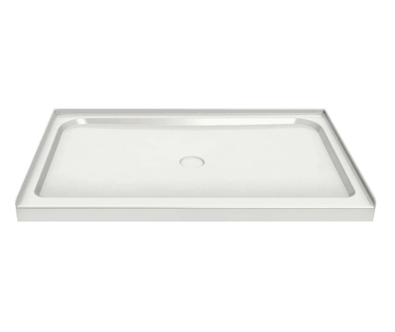 Rectangular Base 4834 3 in. Acrylic Alcove Shower Base with Center Drain in White - Plumbing Market