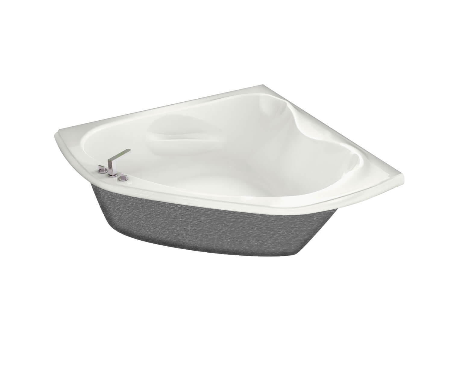 Vichy 6060 Acrylic Corner Center Drain Bathtub in White - Plumbing Market
