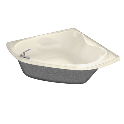 Vichy 6060 Acrylic Corner Center Drain Bathtub in Bone - Plumbing Market