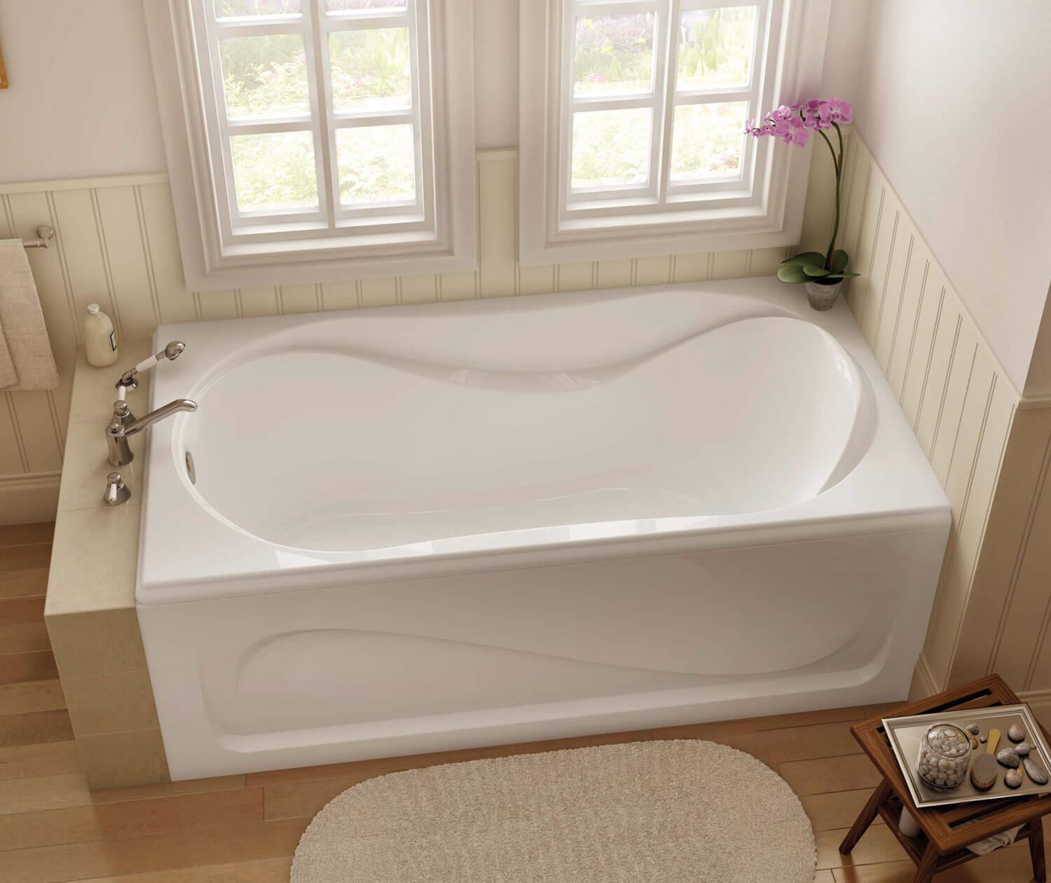 Cocoon 6032 Acrylic Drop-in End Drain Bathtub in White - Plumbing Market