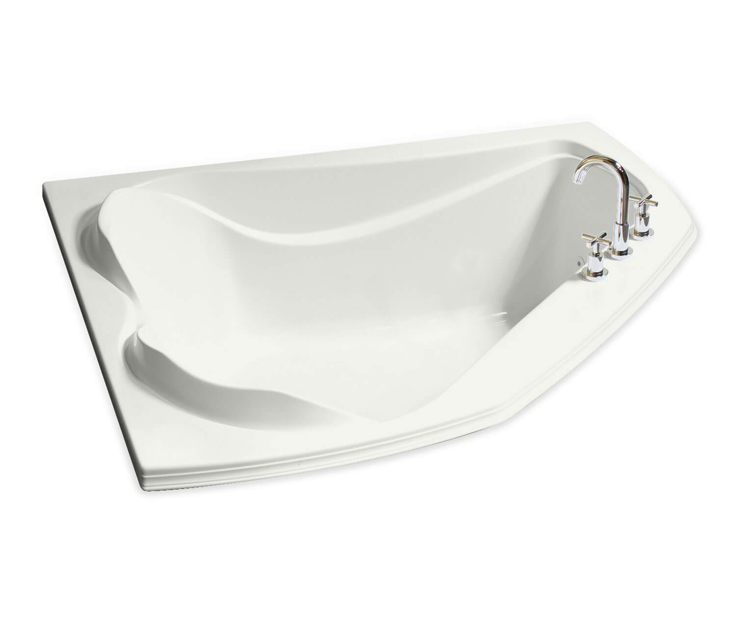 Cocoon 6054 Acrylic Corner Center Drain Bathtub in White - Plumbing Market