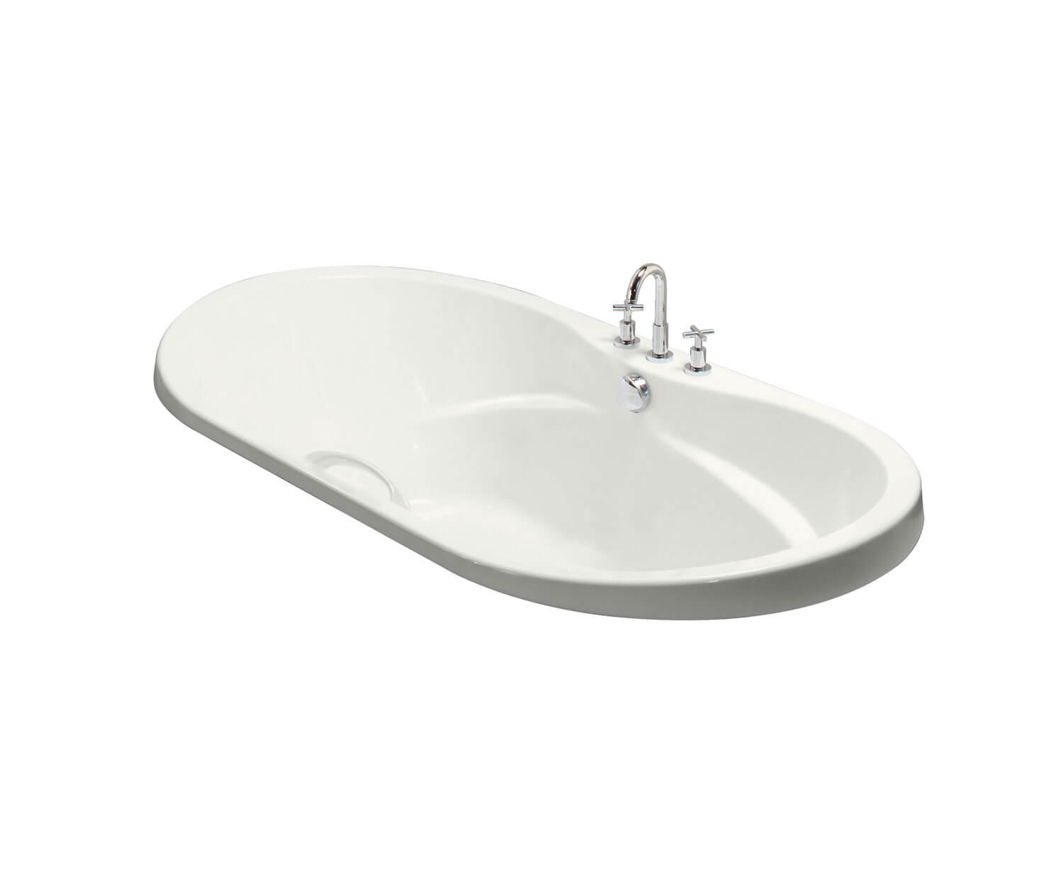 Living 7242 Acrylic Drop-in Center Drain Bathtub in White - Plumbing Market
