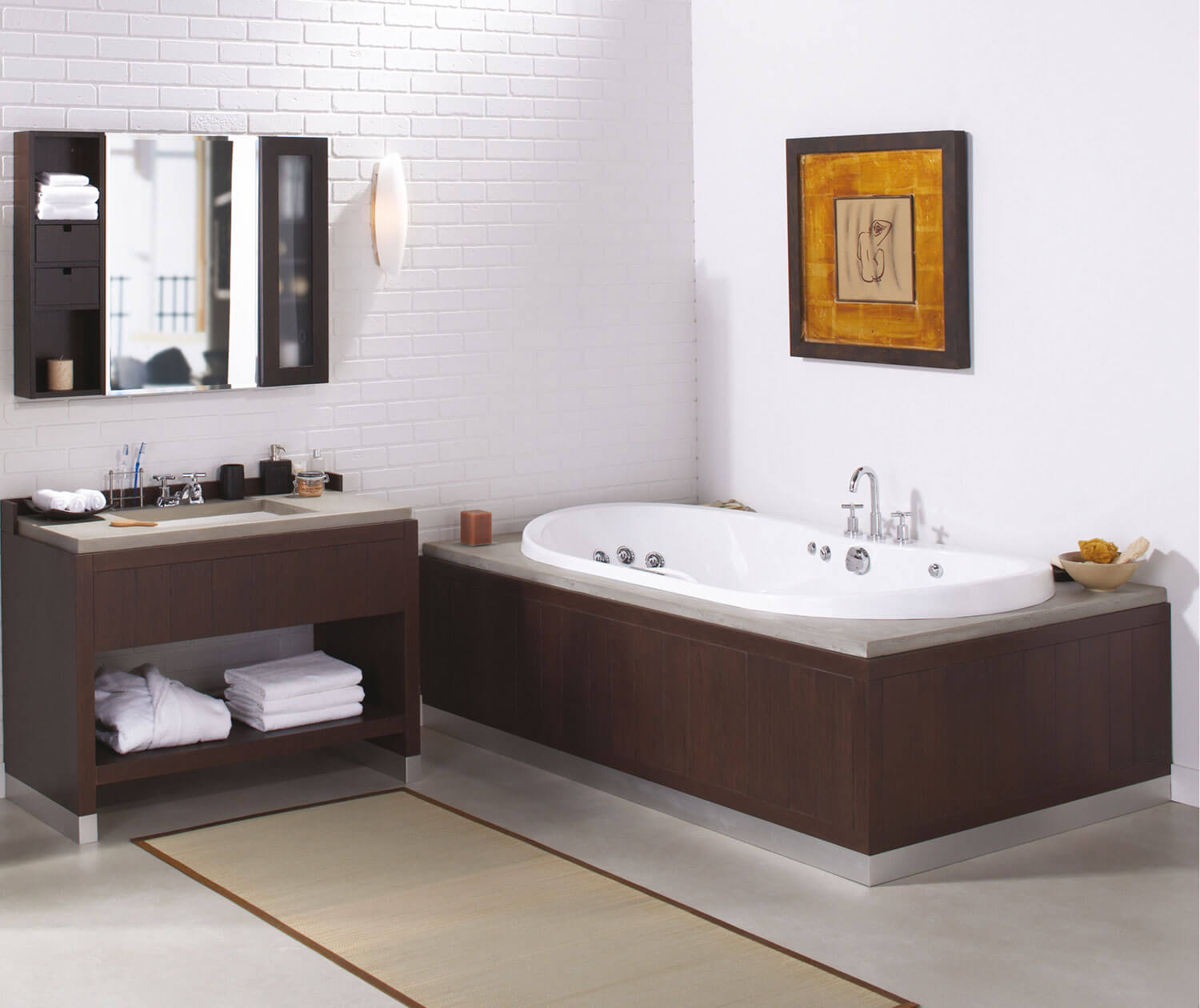 Living 7242 Acrylic Drop-in Center Drain Bathtub in White - Plumbing Market