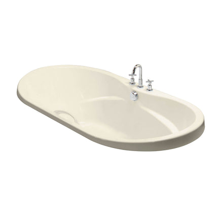 Living 7242 Acrylic Drop-in Center Drain Bathtub in Bone - Plumbing Market