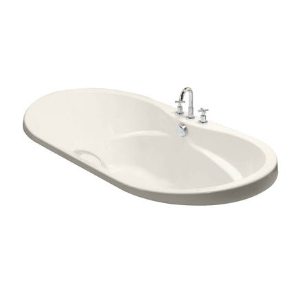 Living 7242 Acrylic Drop-in Center Drain Bathtub in Biscuit - Plumbing Market