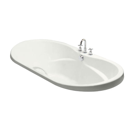 Living 7236 Acrylic Drop-in Center Drain Bathtub in White - Plumbing Market
