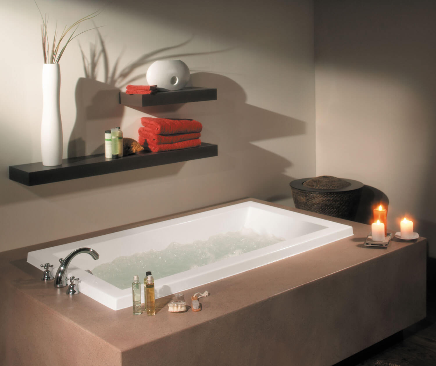 Aiiki 6636 Acrylic Drop-in End Drain Bathtub in White - Plumbing Market