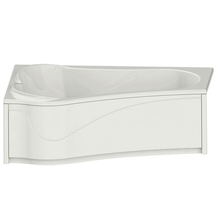 Vichy 6043 ASY Acrylic Corner Left-Hand Drain Bathtub in White - Plumbing Market
