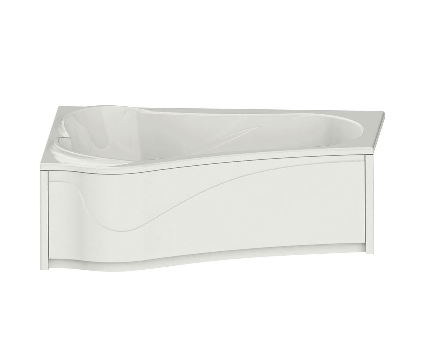 Vichy 6043 ASY Acrylic Corner Left-Hand Drain Bathtub in White - Plumbing Market