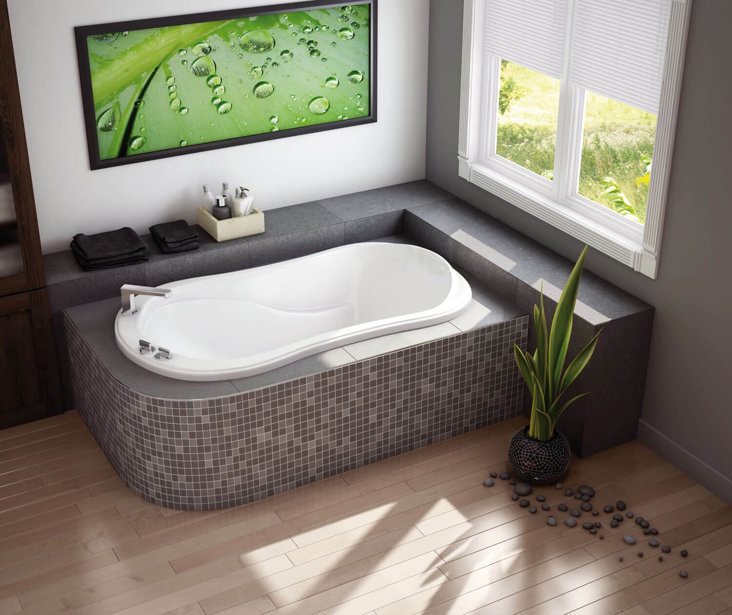 Vichy 6034 Acrylic Drop-in End Drain Bathtub in White - Plumbing Market