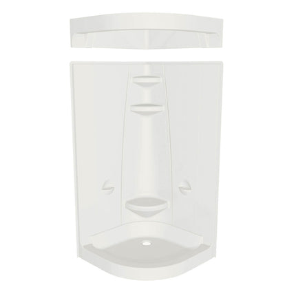 Freestyle 37 Neo-Round 37 x 37 Acrylic Corner Center Drain Two-Piece Shower in White - Plumbing Market
