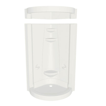 Freestyle 37 Round 37 x 37 Acrylic Corner Center Drain Two-Piece Shower in White - Plumbing Market