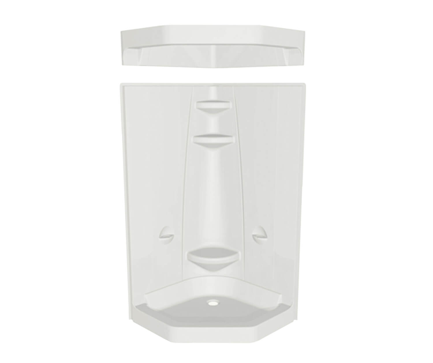 Freestyle 40 Neo-Angle 40 x 40 Acrylic Corner Center Drain Two-Piece Shower in White - Plumbing Market