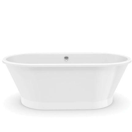Brioso 6636 AcrylX Freestanding Center Drain Bathtub in White with White Skirt - Plumbing Market