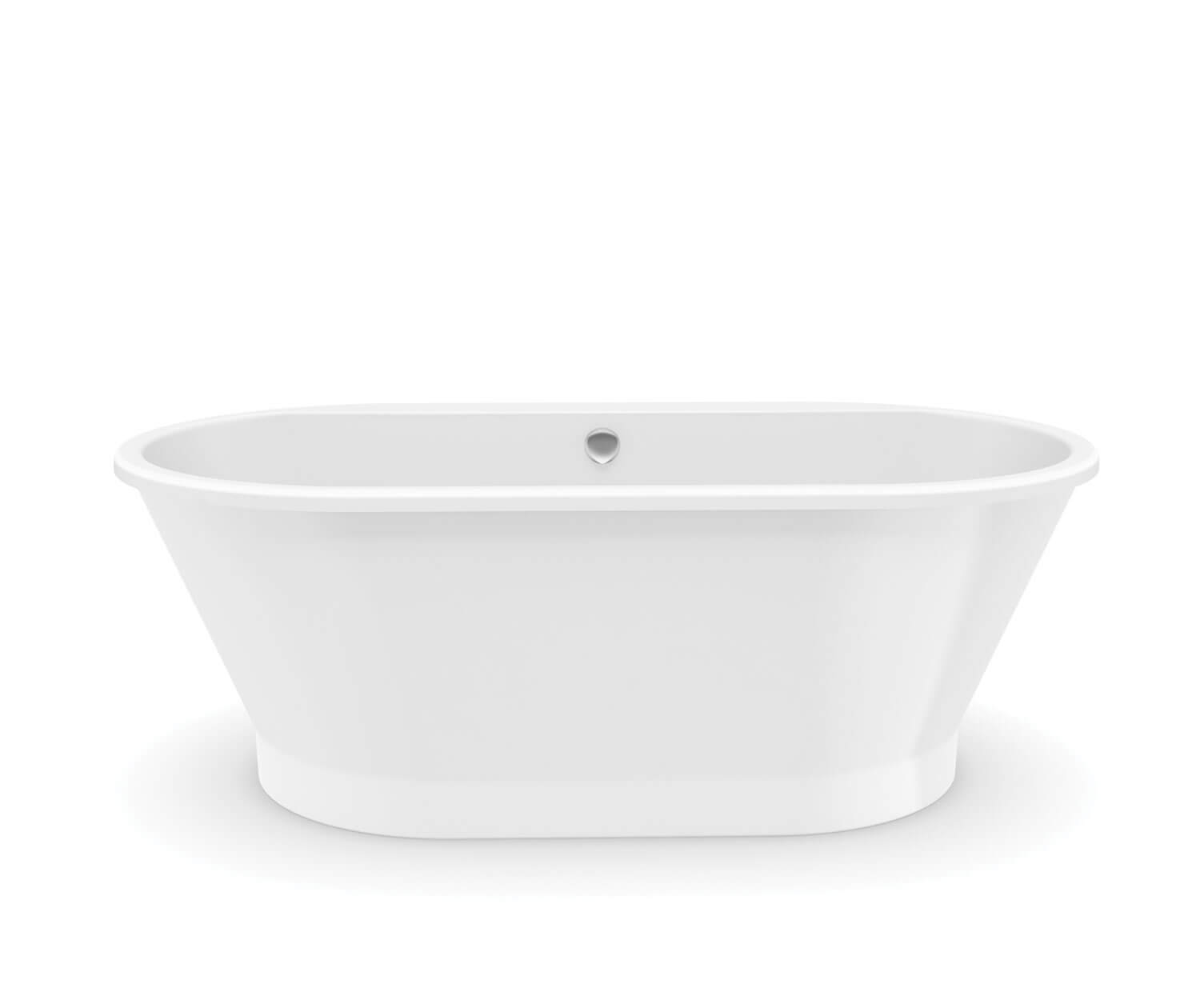 Brioso 6636 AcrylX Freestanding Center Drain Bathtub in White with White Skirt - Plumbing Market