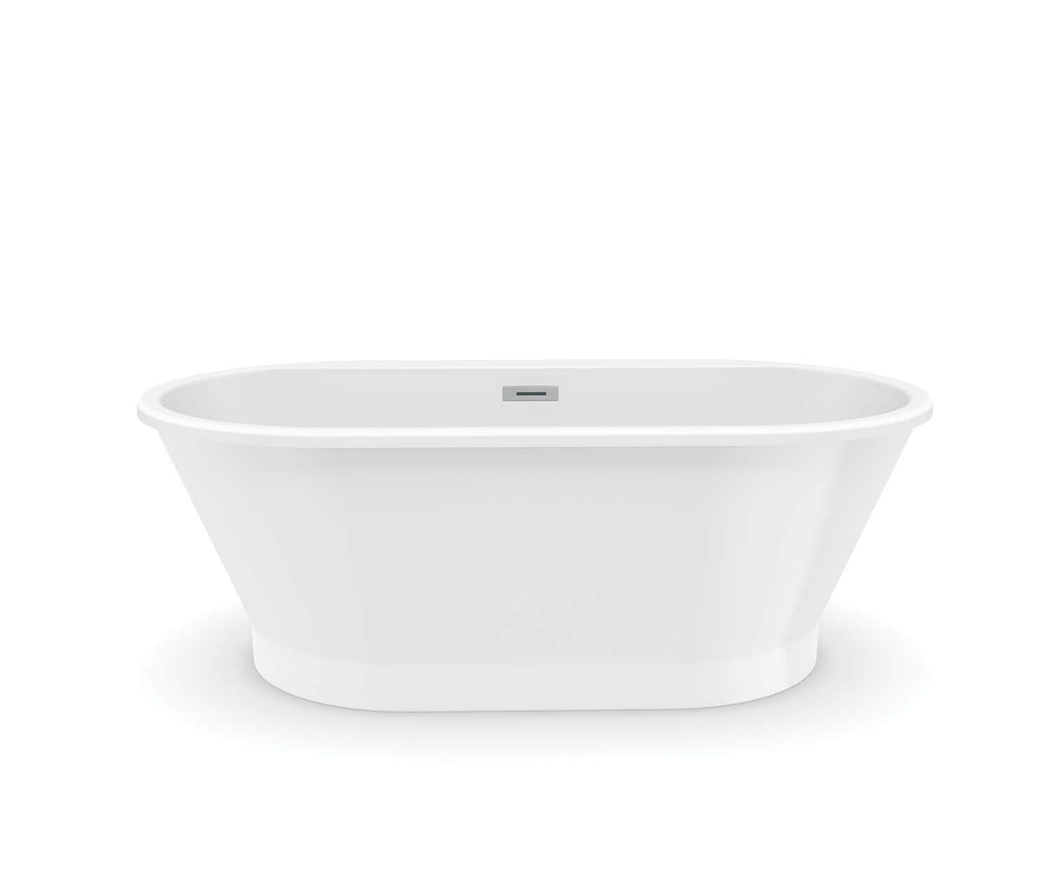 Brioso 6636 AcrylX Freestanding Center Drain Bathtub in White with White Skirt - Plumbing Market