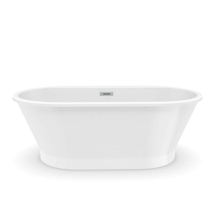 Brioso 6636 AcrylX Freestanding Center Drain Bathtub in White with White Skirt - Plumbing Market