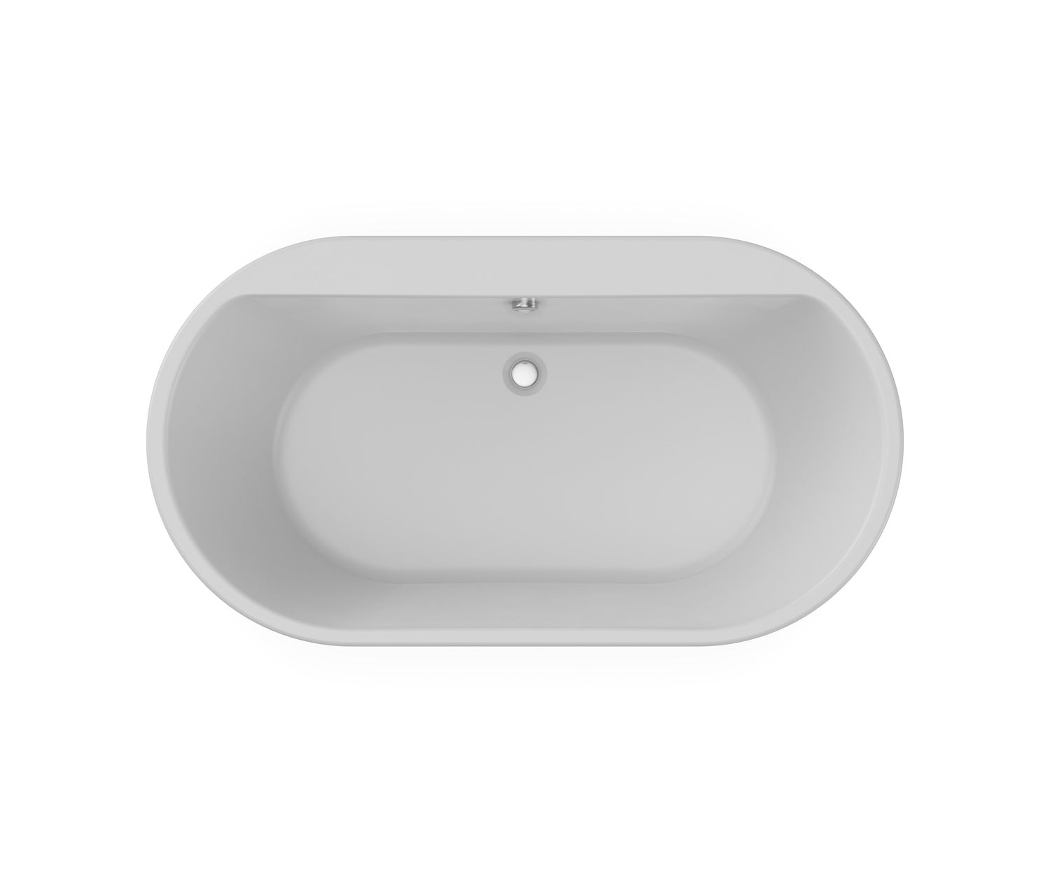 Brioso 6636 AcrylX Freestanding Center Drain Bathtub in White with Sterling Silver Skirt - Plumbing Market