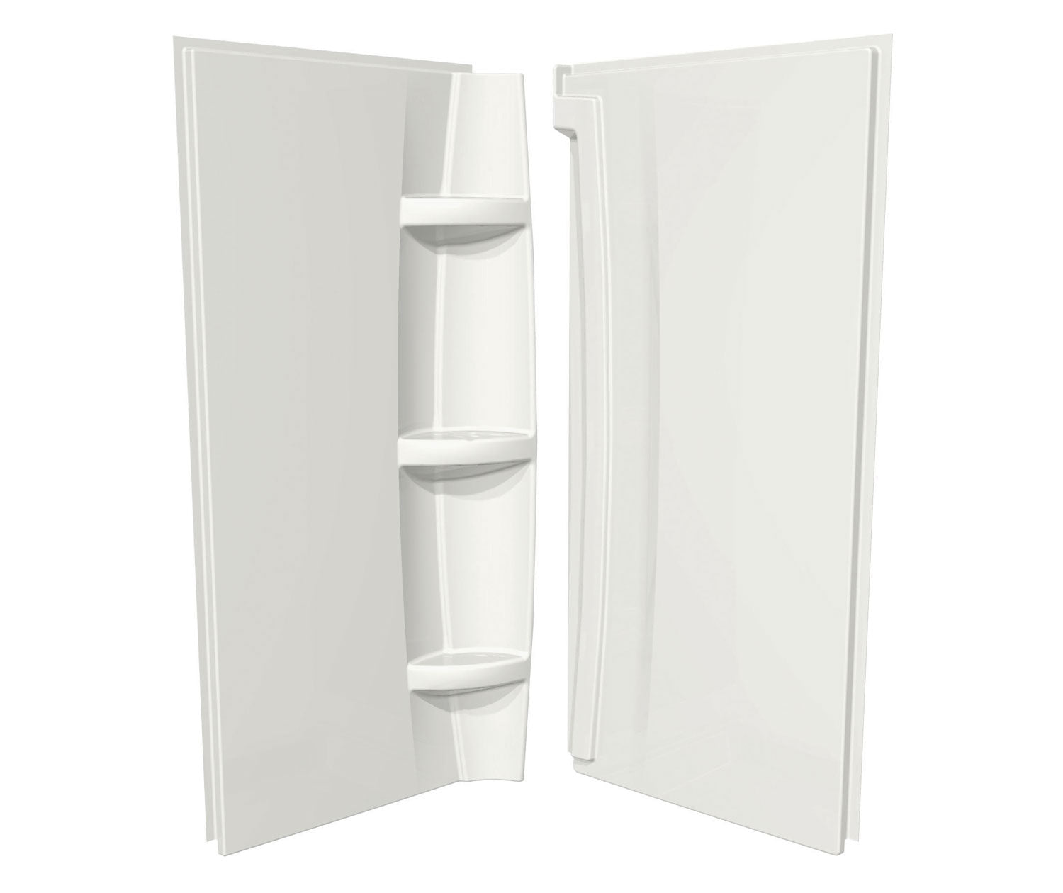 32 x 72 in. Acrylic Direct-to-Stud Two-Piece Wall Kit in White - Plumbing Market