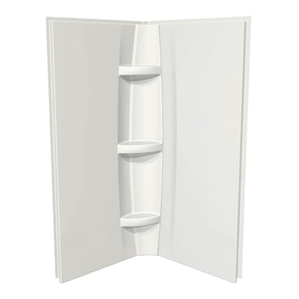 38 x 72 in. Acrylic Direct-to-Stud Two-Piece Wall Kit in White - Plumbing Market