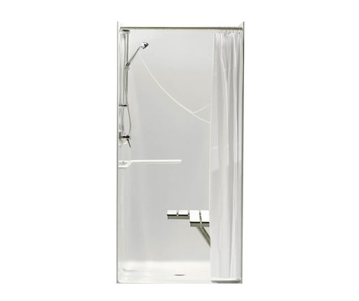 Outlook BFS-36F AcrylX Alcove Center Drain One-Piece Shower in White - Plumbing Market