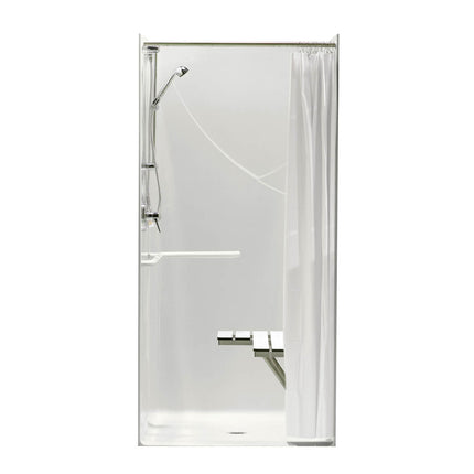 Outlook BFS-36F AcrylX Alcove Center Drain One-Piece Shower in White - Plumbing Market