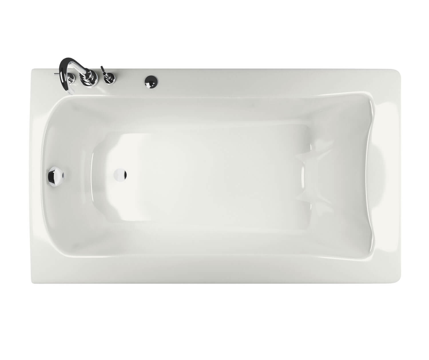 Release 6032 Acrylic Drop-in End Drain Bathtub in White - Plumbing Market