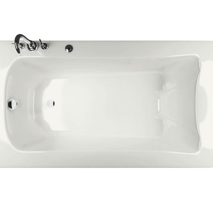 Release 6032 Acrylic Drop-in End Drain Bathtub in White - Plumbing Market
