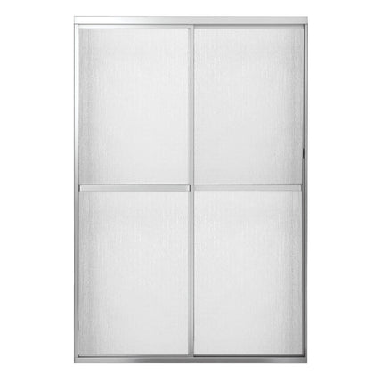 Polar 42-47 ½ in. x 68 in. Bypass Shower Door for Alcove Installation with Raindrop glass in Chrome - Plumbing Market