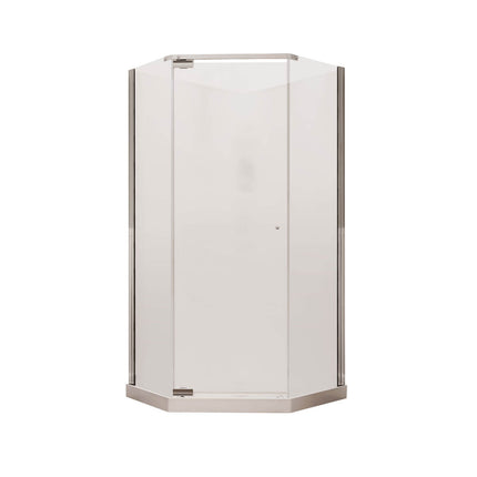 Maax Begonia Pebble 36 x 36 Polystyrene Center Drain Shower Kit in White with Pebble glass  in Chrome 105544-000-129-103 - Plumbing Market