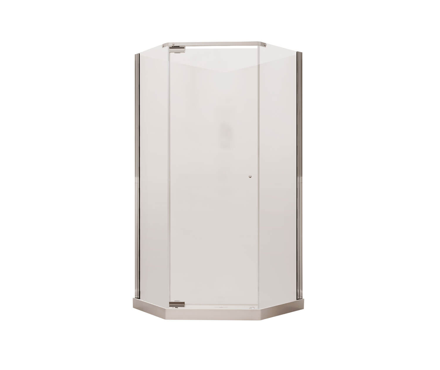 Maax Begonia Pebble 36 x 36 Polystyrene Center Drain Shower Kit in White with Pebble glass  in Chrome 105544-000-129-103 - Plumbing Market