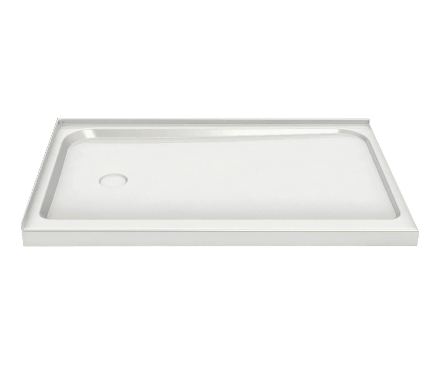Rectangular Base 6036 3 in. Acrylic Corner Left or Right Shower Base with Left-Hand Drain in White - Plumbing Market