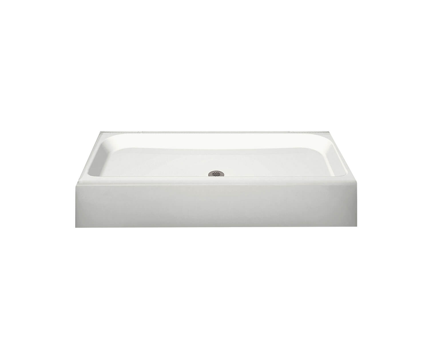 Finesse Base 42 x 32 AcrylX Alcove Shower Base with Center Drain in White - Plumbing Market