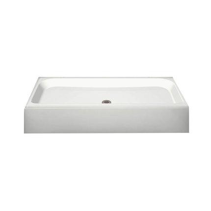 Finesse Base 42 x 32 AcrylX Alcove Shower Base with Center Drain in White - Plumbing Market