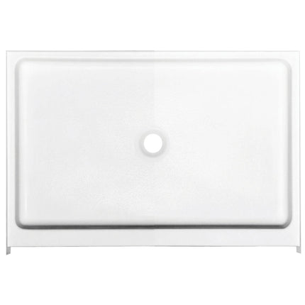 Finesse Base 42 x 32 AcrylX Alcove Shower Base with Center Drain in White - Plumbing Market