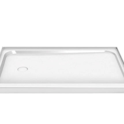Rectangular Base 6036 3 in. Acrylic Alcove Shower Base with Left-Hand Drain in White - Plumbing Market