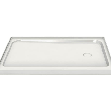 Rectangular Base 6036 3 in. Acrylic Alcove Shower Base with Left-Hand Drain in White - Plumbing Market