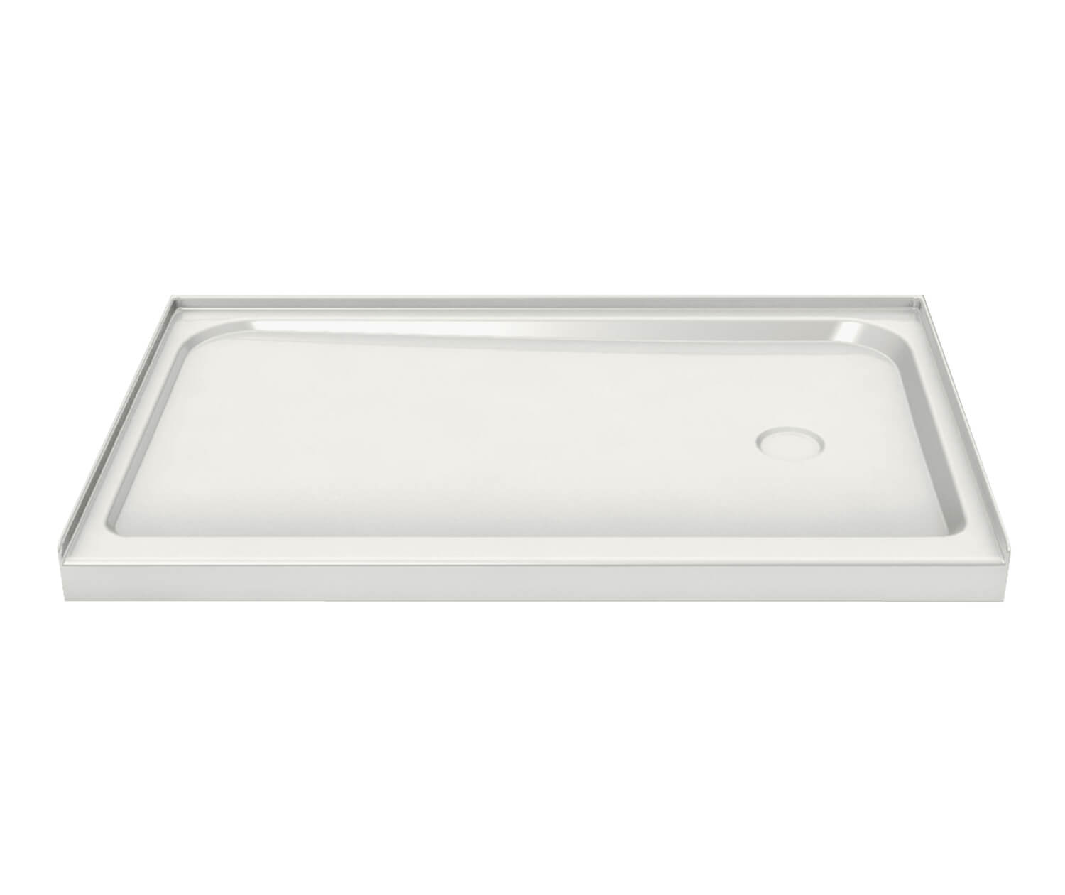 Rectangular Base 6030 3 in. Acrylic Alcove Shower Base with Left-Hand Drain in White - Plumbing Market