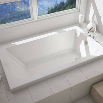 Skybox 6636 Acrylic Drop-in End Drain Bathtub in White - Plumbing Market