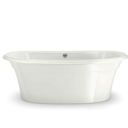 Ella Sleek 66 x 36 Acrylic Freestanding Center Drain Bathtub in White with White Skirt - Plumbing Market