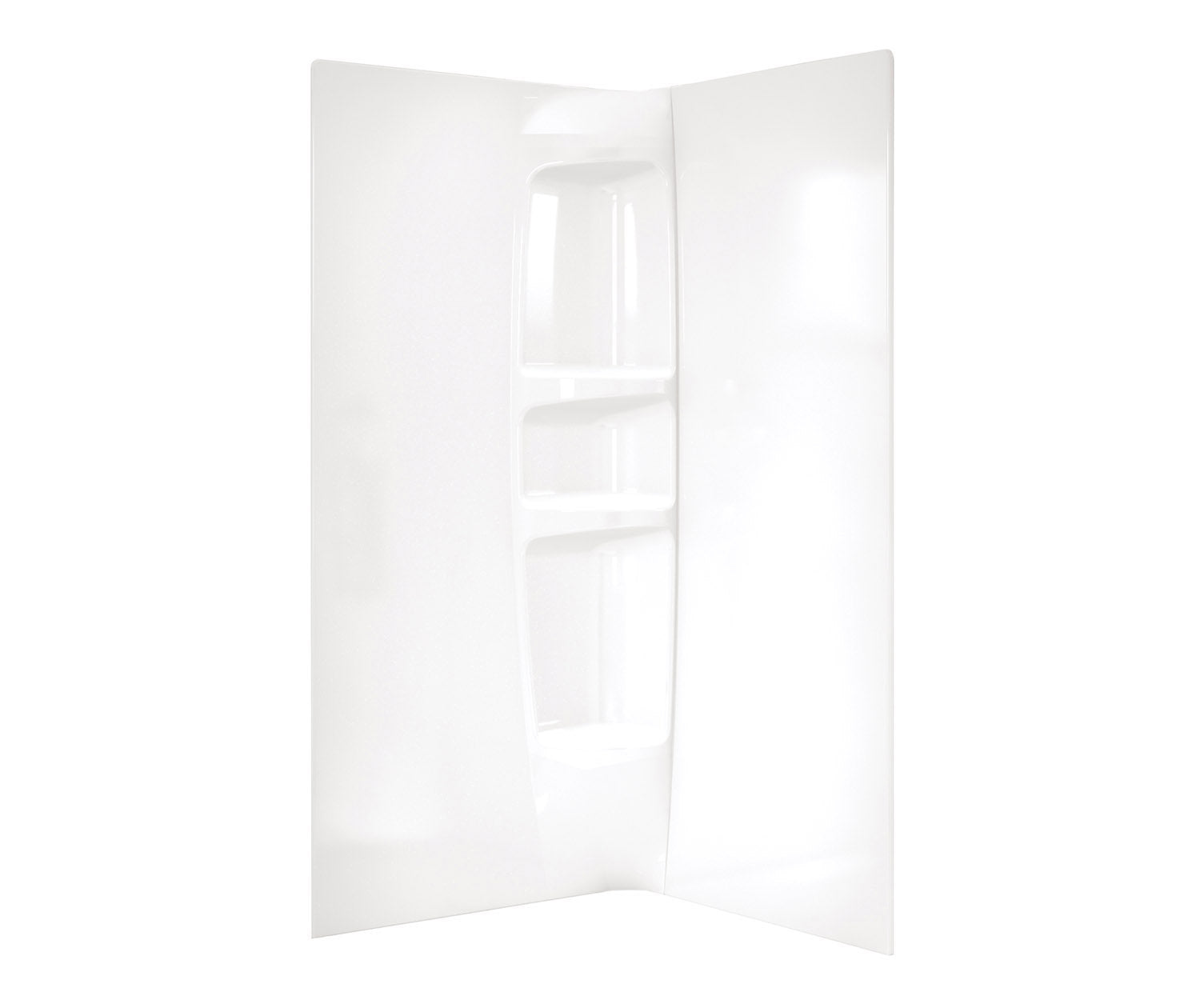 Maax 36 x 36 in. Acrylic Direct-to-Stud Two-Piece Corner Shower Wall Kit in White 105753-000-001-000 - Plumbing Market
