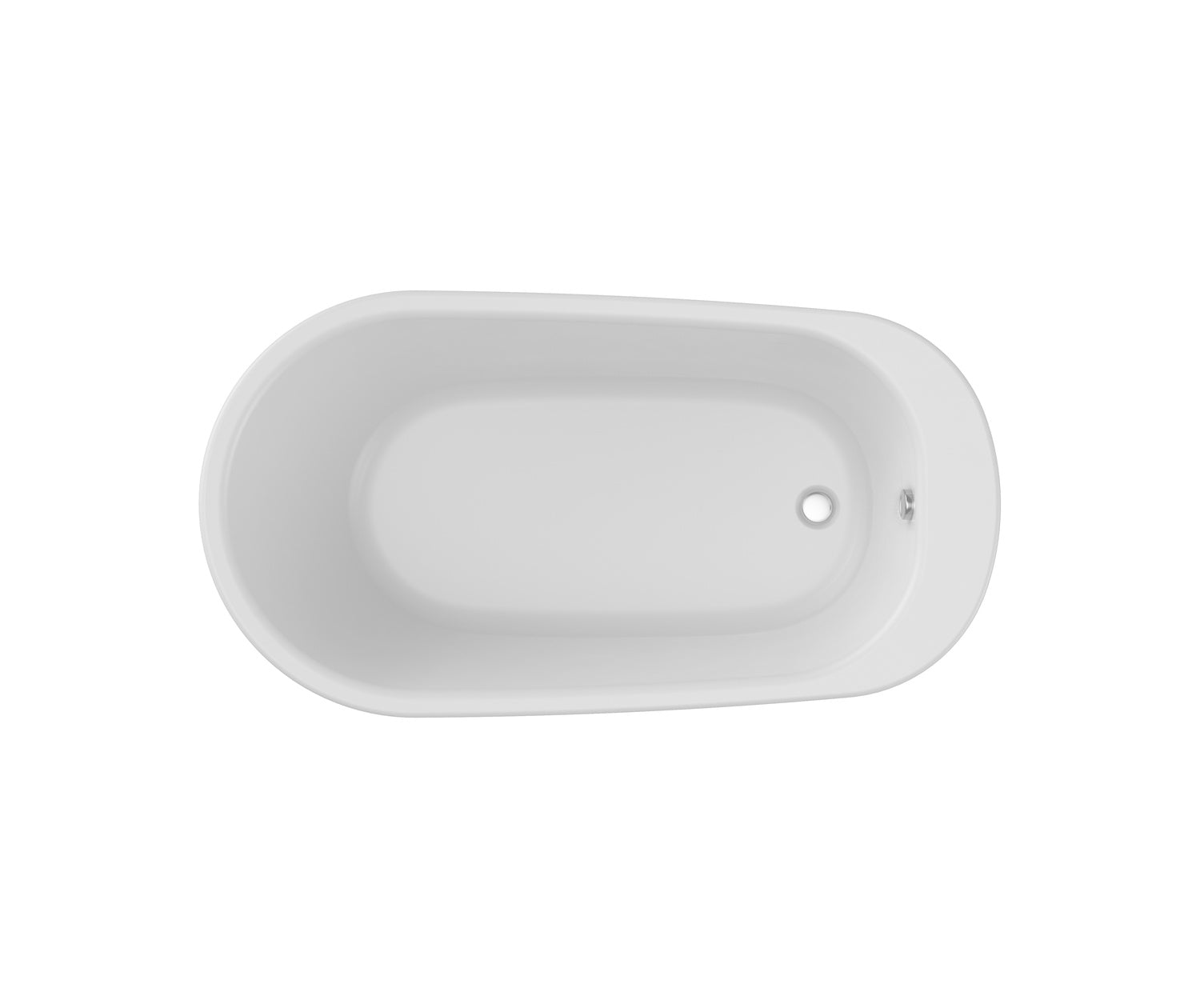 Sax 6032 AcrylX Freestanding End Drain Bathtub in White with Black Skirt - Plumbing Market