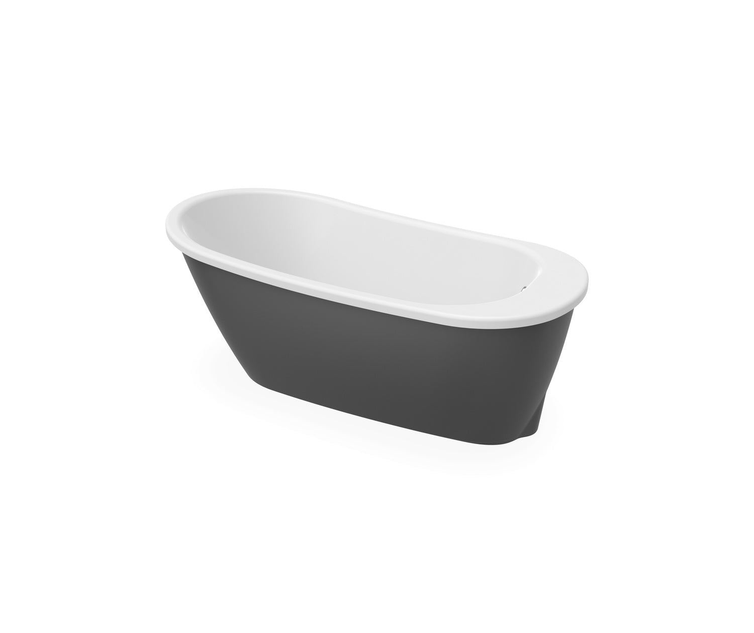 Sax 6032 AcrylX Freestanding End Drain Bathtub in White with Thundey Grey Skirt - Plumbing Market