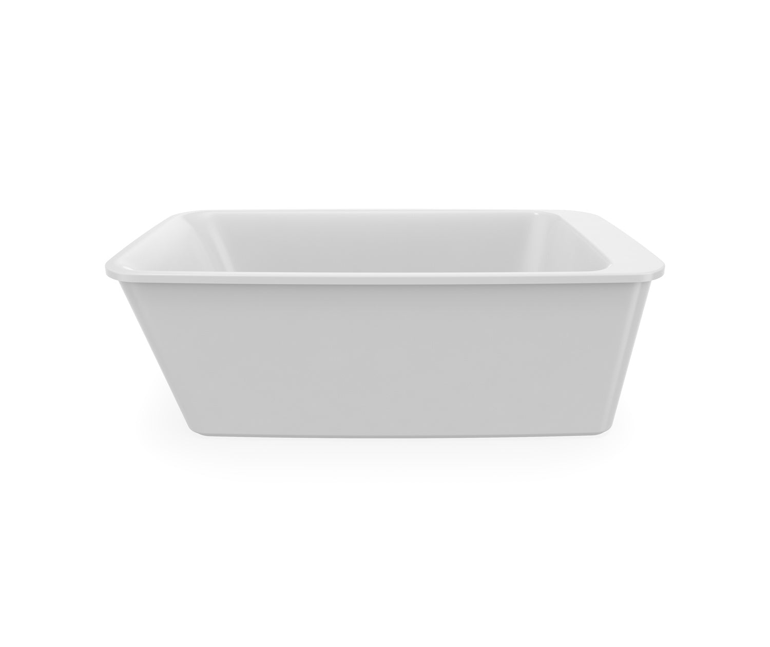 Lounge 6434 Acrylic Freestanding End Drain Bathtub in White with Sterling Silver Skirt - Plumbing Market
